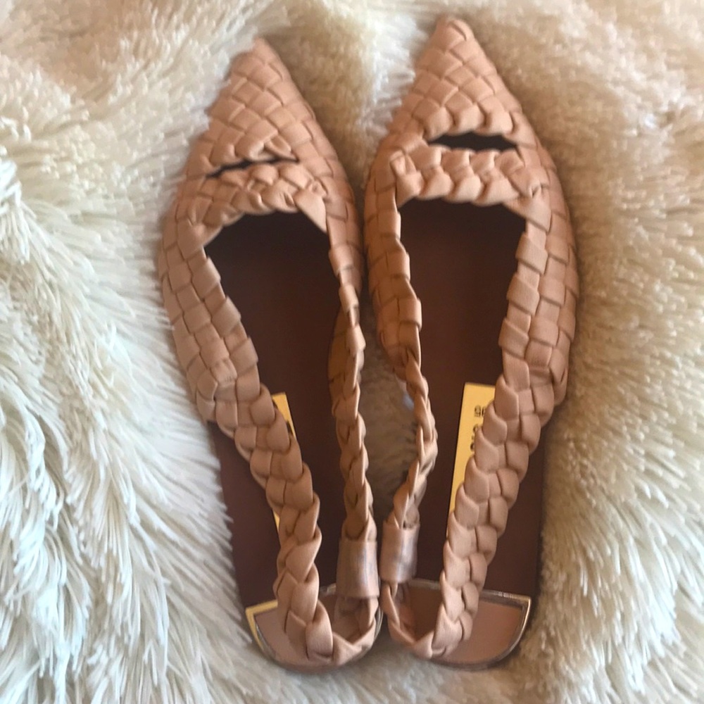 Zara faux leather woven flats! 35 but fit like 36!